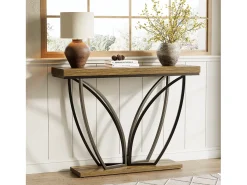 Móvel industrial para trás do sofá com 105 cm, mesa de corrimão estreita e comprida para entrada*Tribesigns