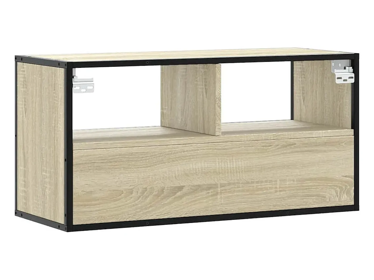 vidaxl Móvel De Tv*Móvel p/ TV 80x31x39,5 cm deriv. madeira/metal carvalho sonoma Castanho