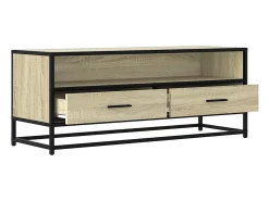 vidaxl Móvel De Tv*Móvel p/ TV 100x34,5x40 cm deriv. madeira/metal carvalho sonoma Castanho