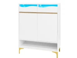 Móvel para sapatos moderno 80x35x105cm - com LED - 2 gavetas e 2 portas -^ModernLuxe Best