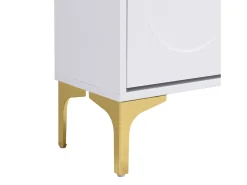 Móvel para sapatos moderno 63x24x120 cm - 3 níveis de armazenamento - Pés de metal - MDF -^ModernLuxe Clearance
