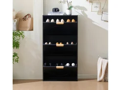 Móvel para sapatos moderno 60x24x114 cm - com 3 portas basculantes -*ModernLuxe New