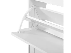 Móvel para sapatos moderno 87x26x120 cm - 3 portas basculantes - puxadores redondos de madeira - MDF -^ModernLuxe Best