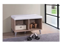 Best Móvel para sapatos SIDE com 2 compartimentos largos, cor carvalho Sonoma e branco. Móvel De Arrumação|Sapateira