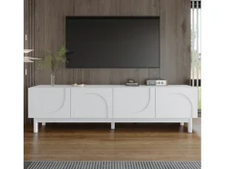 Móvel para TV 169×34×45,5 cm - 4 portas - pés em madeira maciça - painel de partículas -*ModernLuxe Best
