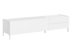 ITAMOBY Móvel De Tv*Móvel para TV 1 porta abatible e 2 gavetas 160x42x40 cm Solaria brilhante Branco