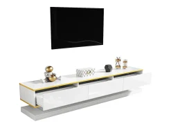 Móvel para TV brilhante 200×40×40 cm - 3 gavetas - Painel de partículas -*ModernLuxe New