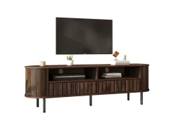 Best Móvel para TV de sala de estar - 160 x 40 x 48 cm - com 2 gavetas + prateleira - para TVs de 65 polegadas - MDF - marrom Móvel De Tv