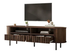 Best Móvel para TV de sala de estar - 160 x 40 x 48 cm - com 2 gavetas + prateleira - para TVs de 65 polegadas - MDF - marrom Móvel De Tv