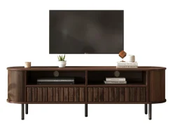 Best Móvel para TV de sala de estar - 160 x 40 x 48 cm - com 2 gavetas + prateleira - para TVs de 65 polegadas - MDF - marrom Móvel De Tv