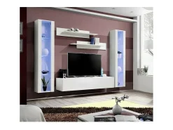 Price Factory Móvel De Tv*Móvel para TV FLY A2 design, cor brilhante + LED. Móvel suspenso moderno e na moda para a sua sala de estar. Branco