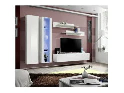 Price Factory Móvel De Tv*Móvel para TV FLY A4 design, na cor brilhante + LED. Móvel suspenso moderno e na moda para a sua sala de estar. Branco