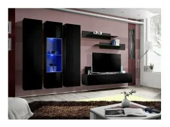 Price Factory Móvel De Tv*Móvel para TV FLY C5 design, cor brilhante. Móvel suspenso moderno e na moda para a sua sala de estar. Preto