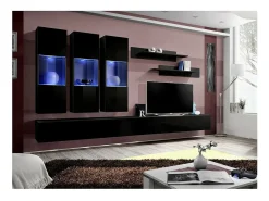 Price Factory Móvel De Tv*Móvel para TV FLY E3 design, cor brilhante. Móvel suspenso moderno e na moda para a sua sala de estar. Preto