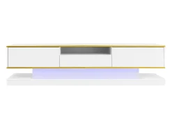 Clearance Móvel para TV moderno 180×38×45 cm - com três gavetas - com um compartimento aberto - com iluminação LED - Móvel De Tv