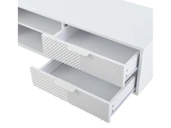 Móvel para TV moderno 200×40×50,5 cm - com 2 portas e 2 gavetas - para televisores até 80 polegadas -^ModernLuxe