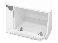 Móvel para TV moderno 170x40x45cm - com 4 portas - design ondulado - MDF + painéis de partículas -^ModernLuxe