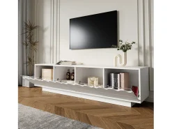 Móvel para TV moderno 170x40x45cm - com 4 portas - design ondulado - MDF + painéis de partículas -^ModernLuxe