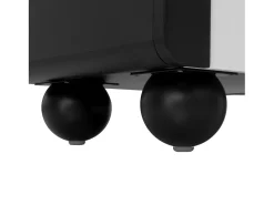 Móvel para TV 180x38x45 cm - 2 gavetas e 2 portas - Design bicor - Pés redondos - MDF + painéis de partículas - Preto e branco^ModernLuxe Hot