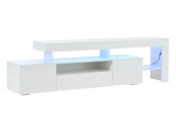 Móvel para TV 192x37x53 cm - 3 portas basculantes - com LED - Armazenamento semiaberto - Acabamento brilhante -*ModernLuxe