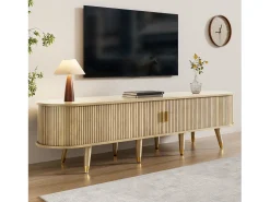 Hot Móvel para TV 175x38x45 cm - 2 portas de correr de rattan - 2 gavetas - Natural Móvel De Tv