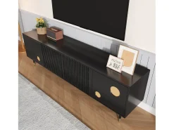Móvel para TV 170x36x54 cm - 4 portas - puxadores ocultos - pés ajustáveis - MDF -*ModernLuxe Best