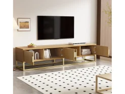Móvel para TV 180x40x40 cm - 4 portas - Painéis de partículas - Natural*ModernLuxe Online