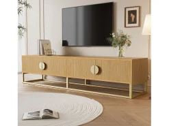 Móvel para TV 180x40x40 cm - 4 portas - Painéis de partículas - Natural*ModernLuxe Online