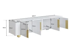 Móvel para TV 180x40x44 cm - 4 portas - MDF+aglomerado -^ModernLuxe Hot