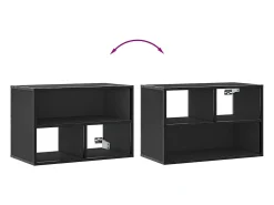 vidaxl Móvel De Tv*Móvel para TV 60x31x39,5 cm derivados de madeira/metal Preto