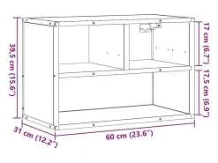 vidaxl Móvel De Tv*Móvel para TV 60x31x39,5 cm derivados de madeira/metal Preto