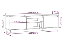 vidaxl Móvel De Tv*Móvel para TV 140x35x40 cm madeira de pinho maciça Castanho
