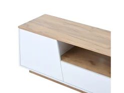 Móvel para TV 180x40x46cm - com 2 gavetas e 2 portas - com iluminação LED - acabamento brilhante - + natural^ModernLuxe