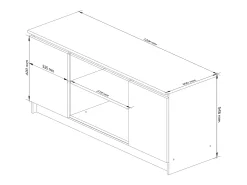 Akord Móvel De Tv*Móvel Suporte TV 120 cm Madeira Sonoma com 2 Portas e 2 Prateleiras Taupe