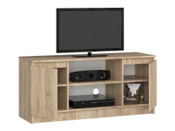 Akord Móvel De Tv*Móvel Suporte TV 120 cm Madeira Sonoma com 2 Portas e 2 Prateleiras Taupe