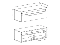 Petits-Meubles Móvel De Tv*Móvel TV 1 gaveta Louis 140cm Branco
