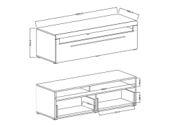 Petits-Meubles Móvel De Tv*Móvel TV 1 gaveta Louis madeira 160cm Castanho