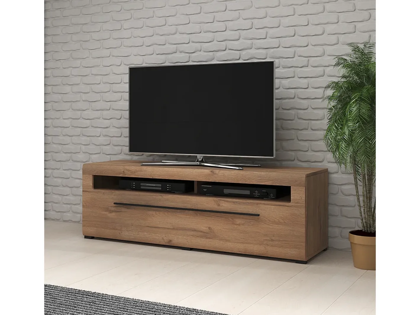 Petits-Meubles Móvel De Tv*Móvel TV 1 gaveta Louis madeira 160cm Castanho