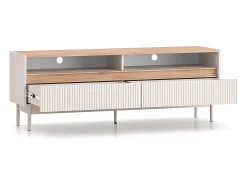 Móvel TV 2 gavetas Connie caxemira e madeira 153,8cm*Petits-Meubles Hot