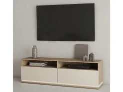 Móvel TV 2 gavetas Iria caxemira e madeira 160,1cm*Petits-Meubles Outlet