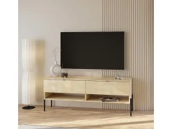 Móvel TV 2 gavetas Lucilla madeira 140cm^Petits-Meubles Outlet