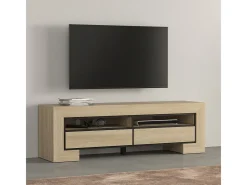 Móvel TV 2 gavetas Lucius madeira e 160cm^Petits-Meubles