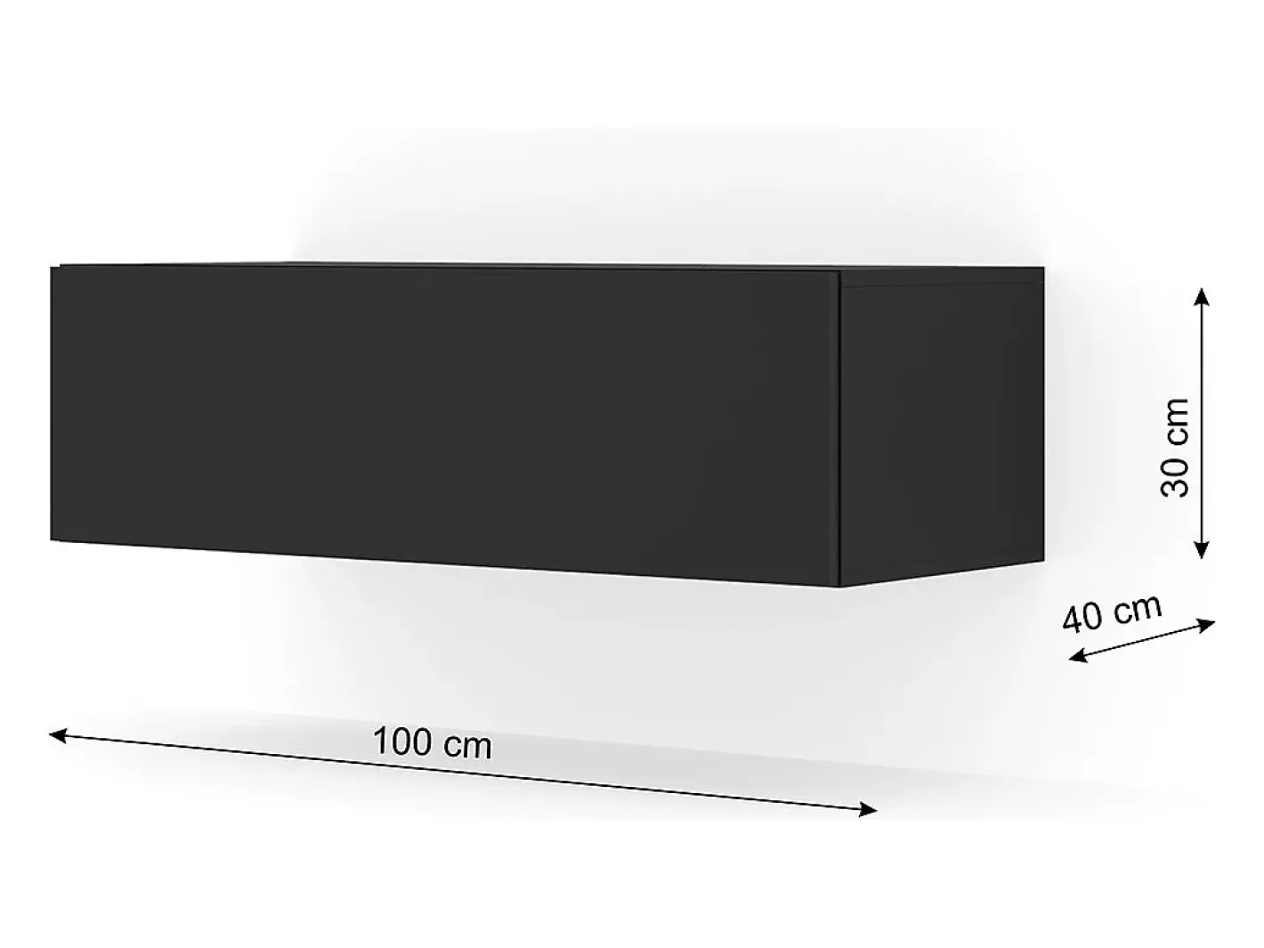 Petits-Meubles Móvel De Tv*Móvel TV 1 porta Bali mate 100cm Preto