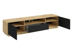 Clearance Móvel TV 2 portas 1 gaveta Raven mate e madeira 200cm Móvel De Tv