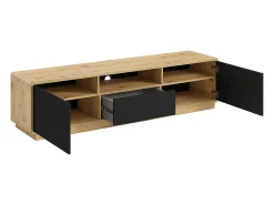 Online Móvel TV 2 portas 1 gaveta Raven mate e madeira 180cm Móvel De Tv