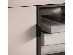 Petits-Meubles Móvel De Tv*Móvel TV 2 portas 2 gavetas Paige caxemira e preto 160cm Bege