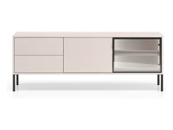 Petits-Meubles Móvel De Tv*Móvel TV 2 portas 2 gavetas Paige caxemira e preto 160cm Bege