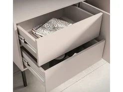 Petits-Meubles Móvel De Tv*Móvel TV 2 portas 2 gavetas Paige caxemira e preto 160cm Bege