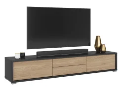 Móvel TV 2 portas 2 gavetas Idra madeira e 180cm^Petits-Meubles