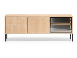 Discount Móvel TV 2 portas 2 gavetas Paige madeira e 160cm Móvel De Tv